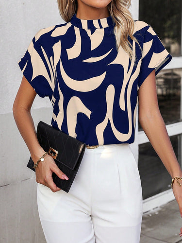 My Western Geometric Half Sleeve Printed Top My Western